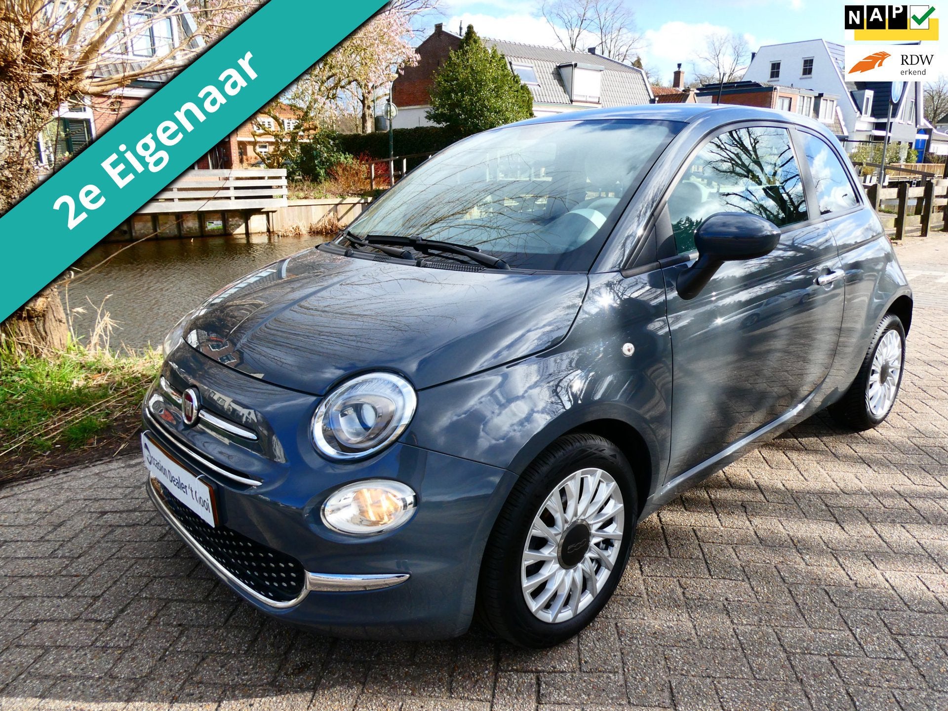 Fiat 500 1.0 Hybrid Lounge 2e eig. 83.000km Airco Carplay Cr, Voorwielaandrijving, Stof, Euro 6, 4 stoelen