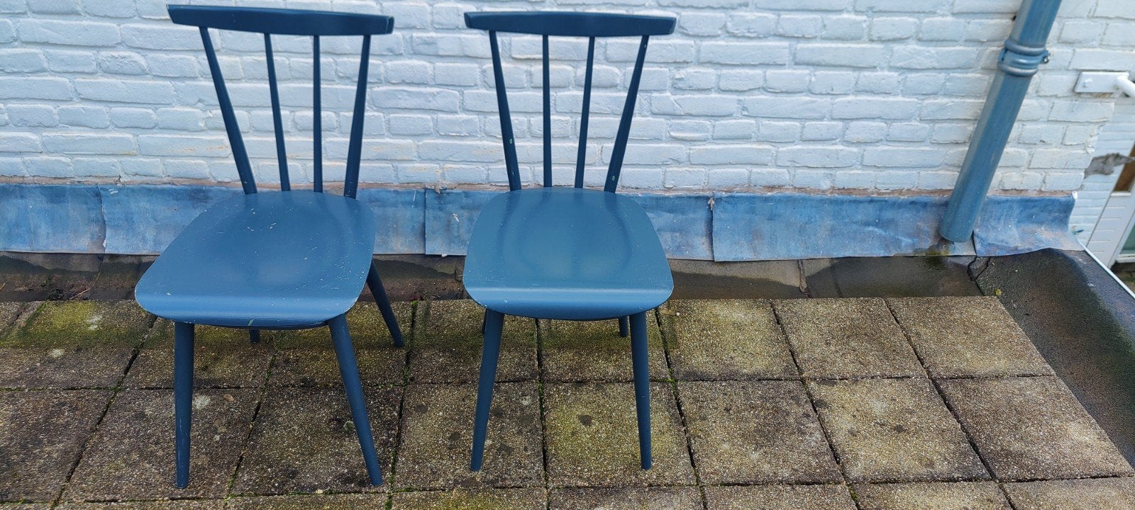 Vintage Spijlenstoel - Blauw, Ophalen