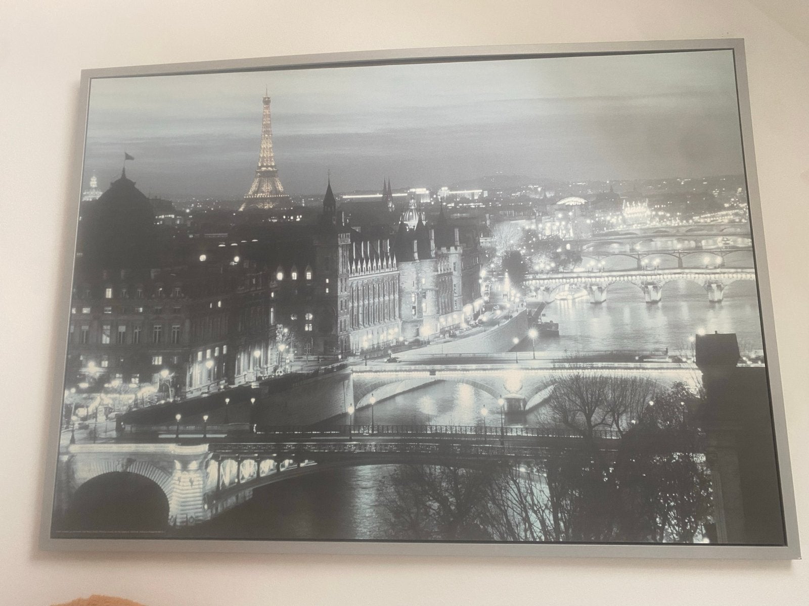 IKEA 'Parijs' fotoprint - Eiffeltoren en Seine, Huis en Inrichting, 50 – 75, Gebruikt, Oorspronkelijke maker, Ophalen of Verzenden