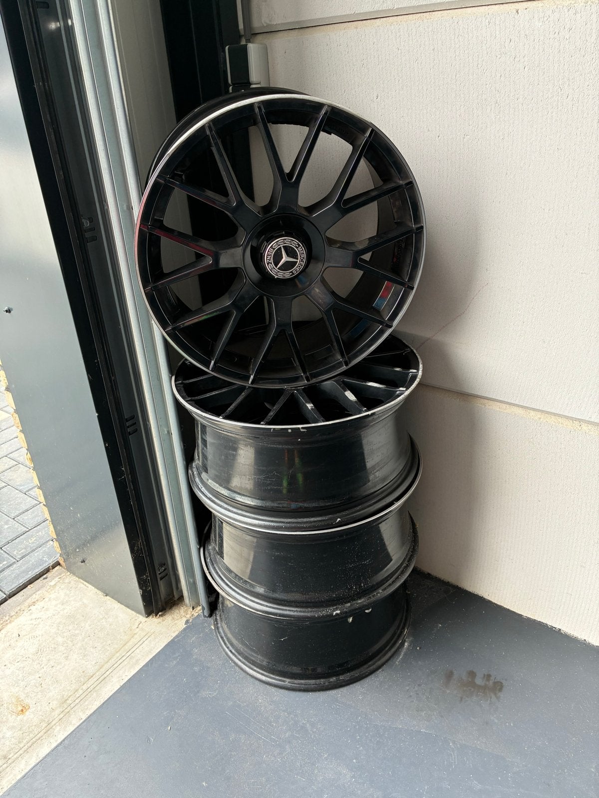 Set van 4 Mercedes A45 velgen - 19 inch, Auto-onderdelen, Banden en Velgen, Gebruikt, Velg(en), Personenwagen, Zomerbanden
