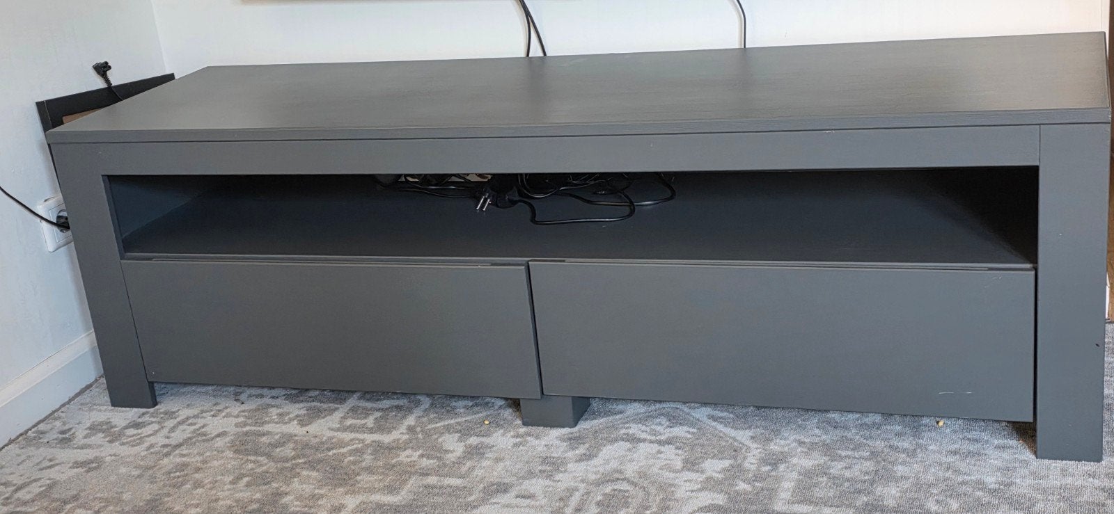 GRATIS Grijze TV-meubel met opbergruimte, Ophalen, Gebruikt, 100 tot 150 cm, Minder dan 100 cm