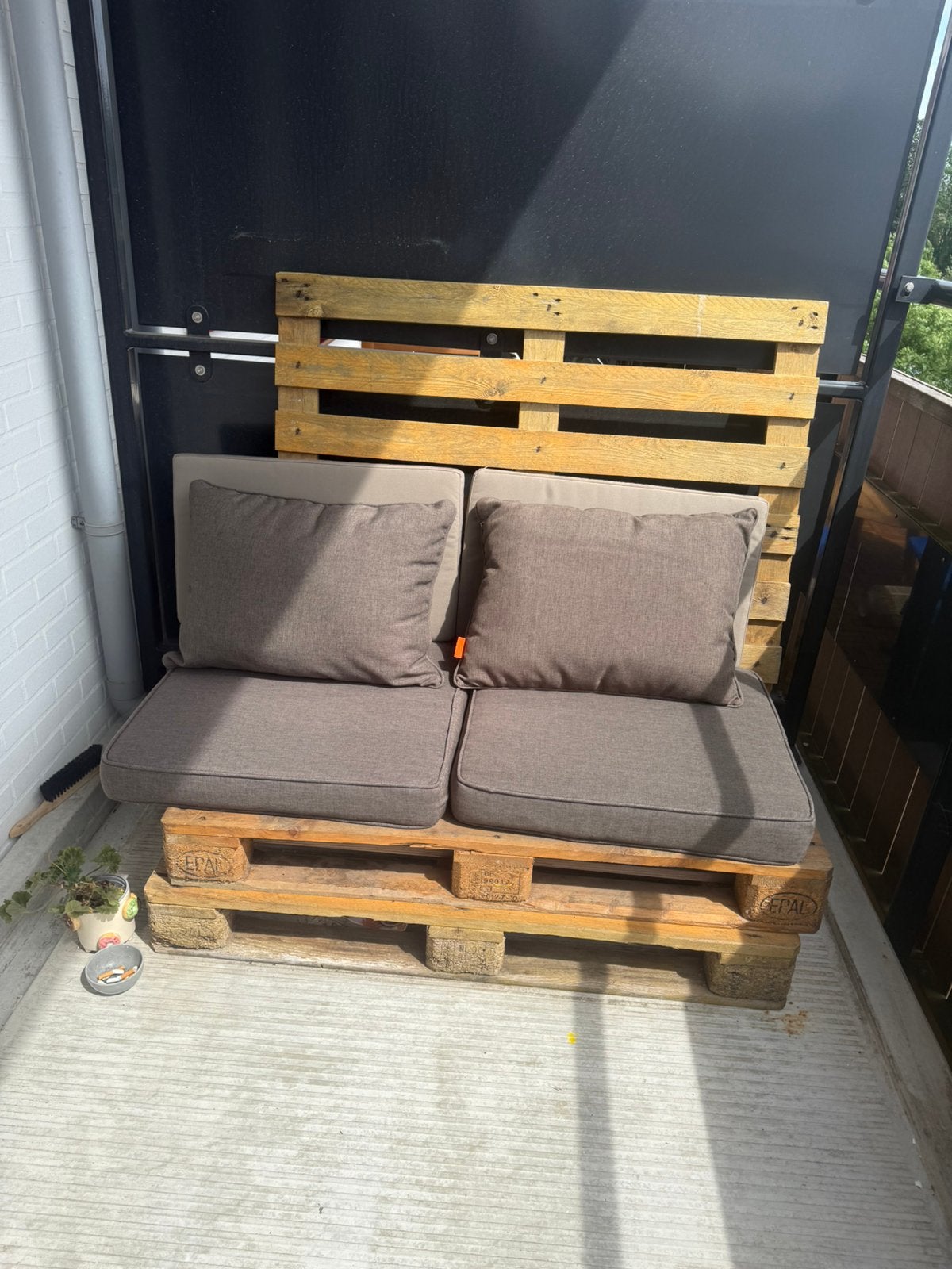 3x pallet voor Balkon/Tuinbankje, Ophalen, 75 tot 100 cm, Minder dan 150 cm
