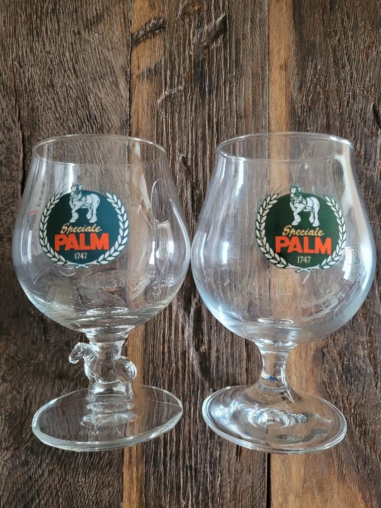 Twee bierglazen Palm bier, Ophalen of Verzenden, Zo goed als nieuw, Glas of Glazen, Palm