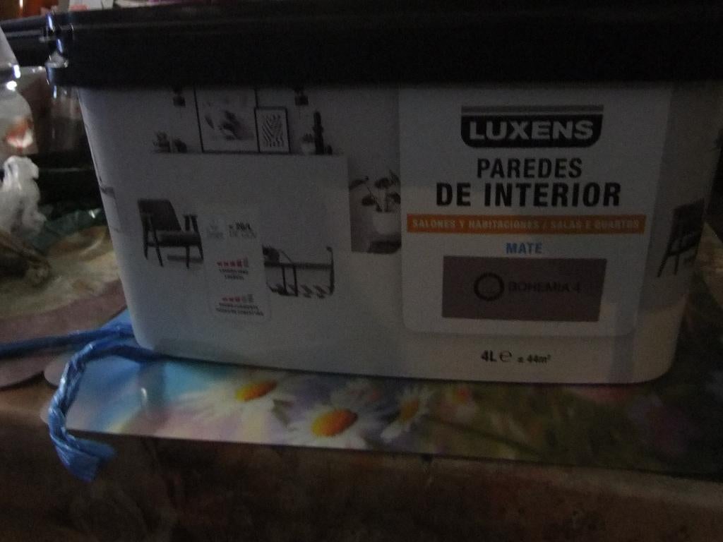 luxens muurverf 4 liter volle emmer wel geopend, Verzenden, Paars, Nieuw, Verf