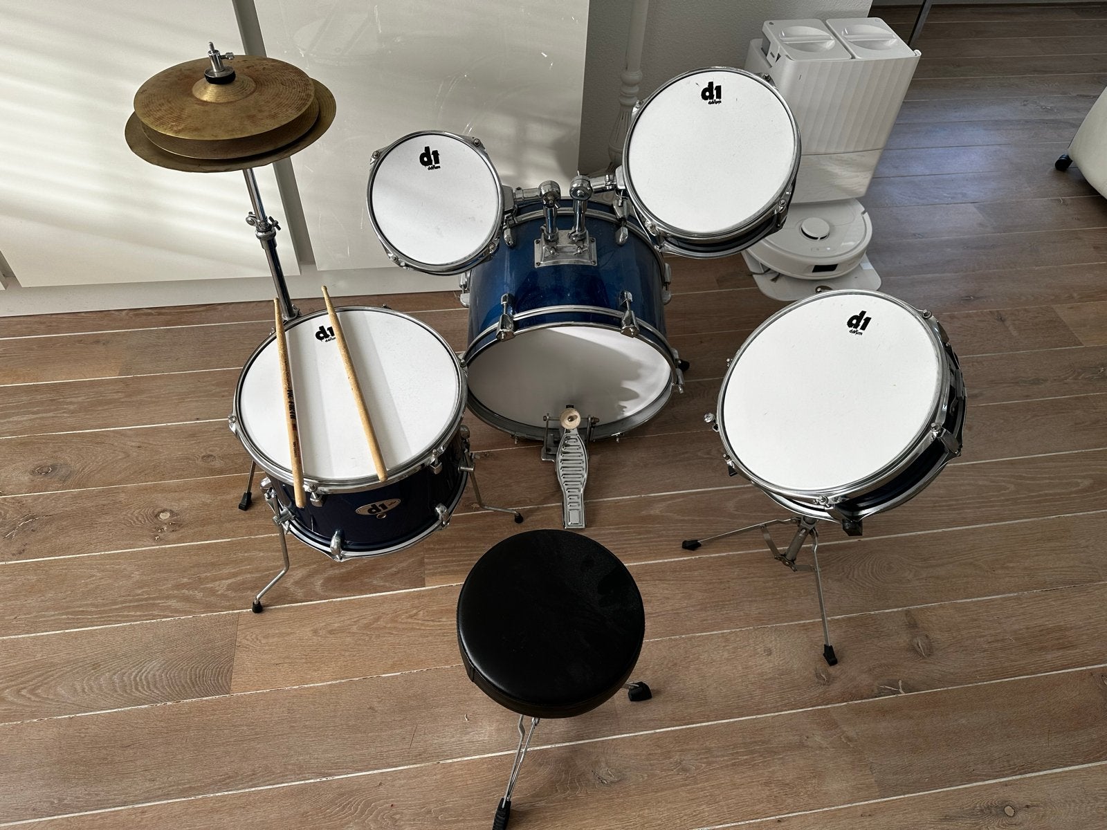 Kinder D1 drumstel - Compleet en klaar om te spelen!, Ophalen, Gebruikt, Overige merken