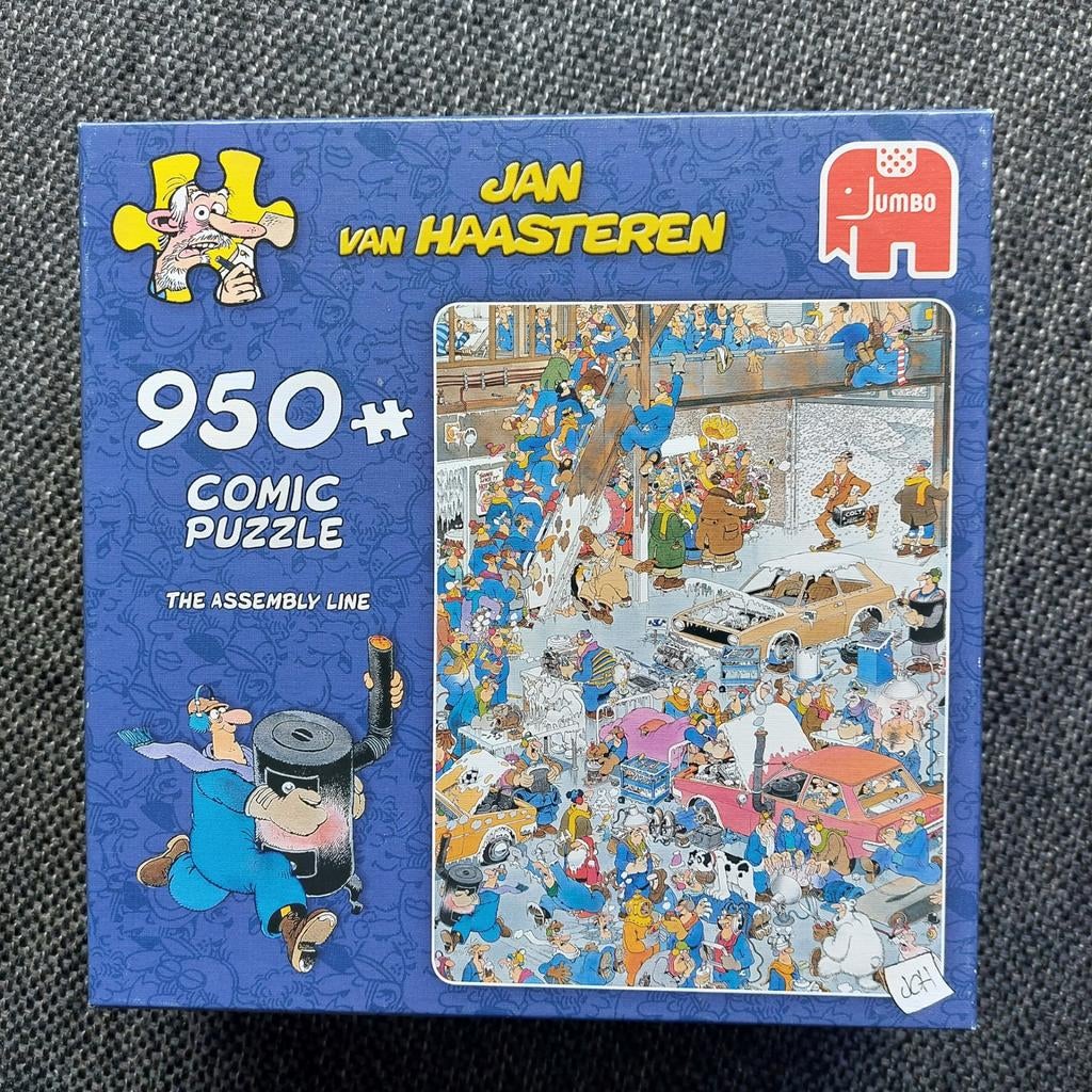 Jan van Haasteren legpuzzel 950 st - The Assembly Line, Ophalen of Verzenden, 500 t/m 1500 stukjes, Zo goed als nieuw, Legpuzzel
