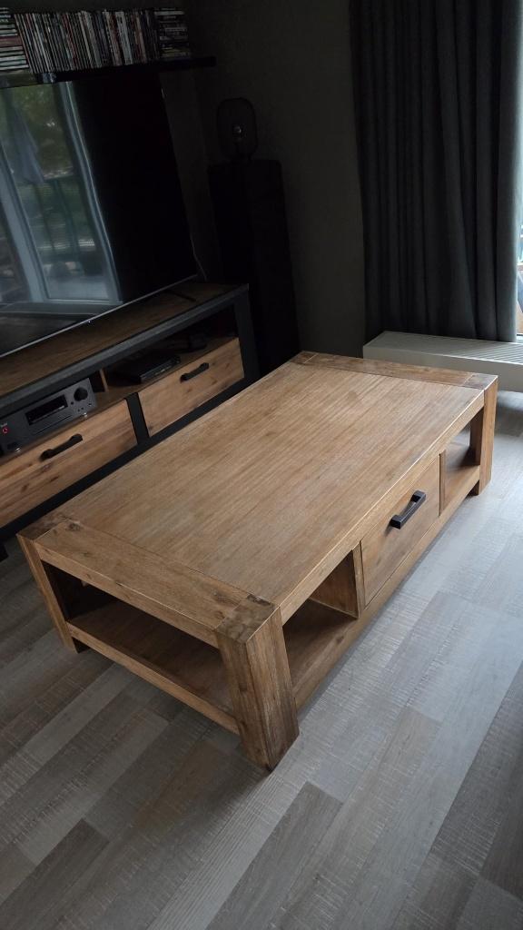 Salontafel, Huis en Inrichting, Ophalen, Gebruikt, 100 tot 150 cm, Eikenhout