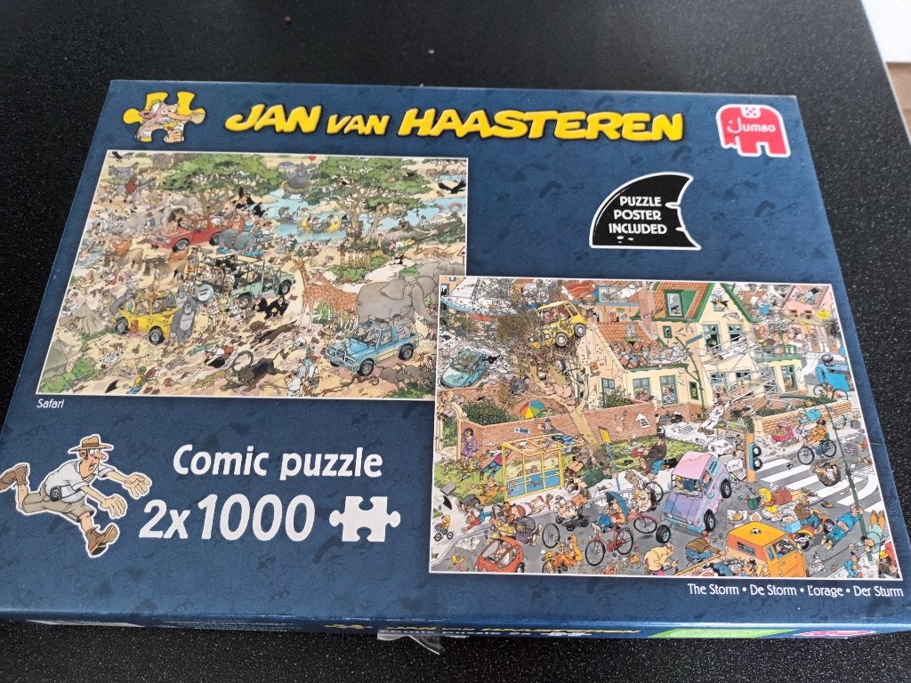 Van Haasteren legpuzzel 2x1000 stukjes, Ophalen, 500 t/m 1500 stukjes, Zo goed als nieuw, Legpuzzel