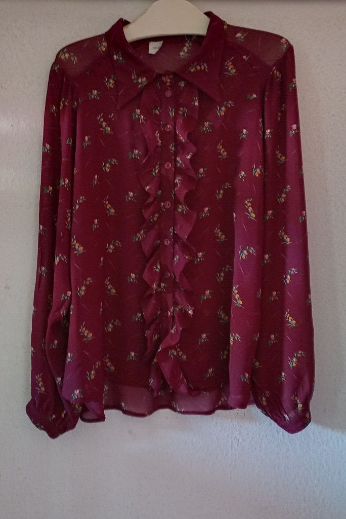 Elements of Freedom Amsterdam blouse bordeaux L, Maat 38/40 (M), Ophalen of Verzenden, Zo goed als nieuw, Elements of Freedom