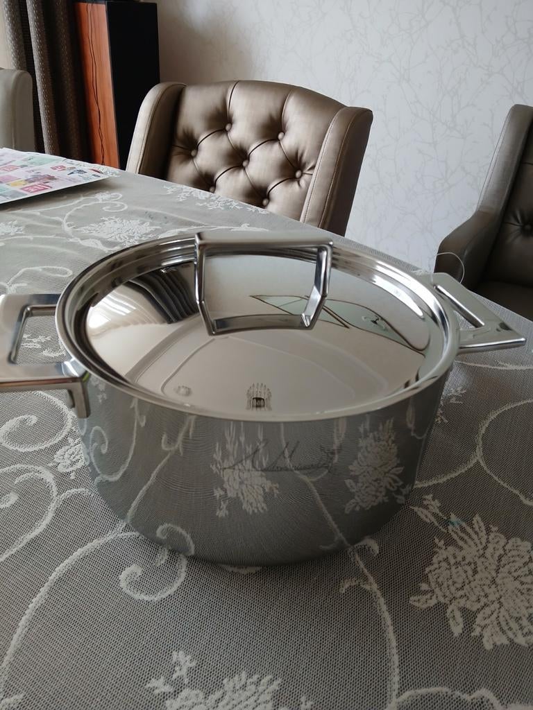 Nieuwe pan by Andrea Mainardi voor Mepra 18 cm., Nieuw, Ophalen of Verzenden, Rvs, Keramische plaat