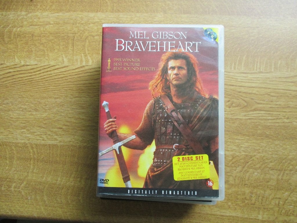 mel gibson: braveheart -2 dvd's- (12), Alle leeftijden, Ophalen of Verzenden, Zo goed als nieuw