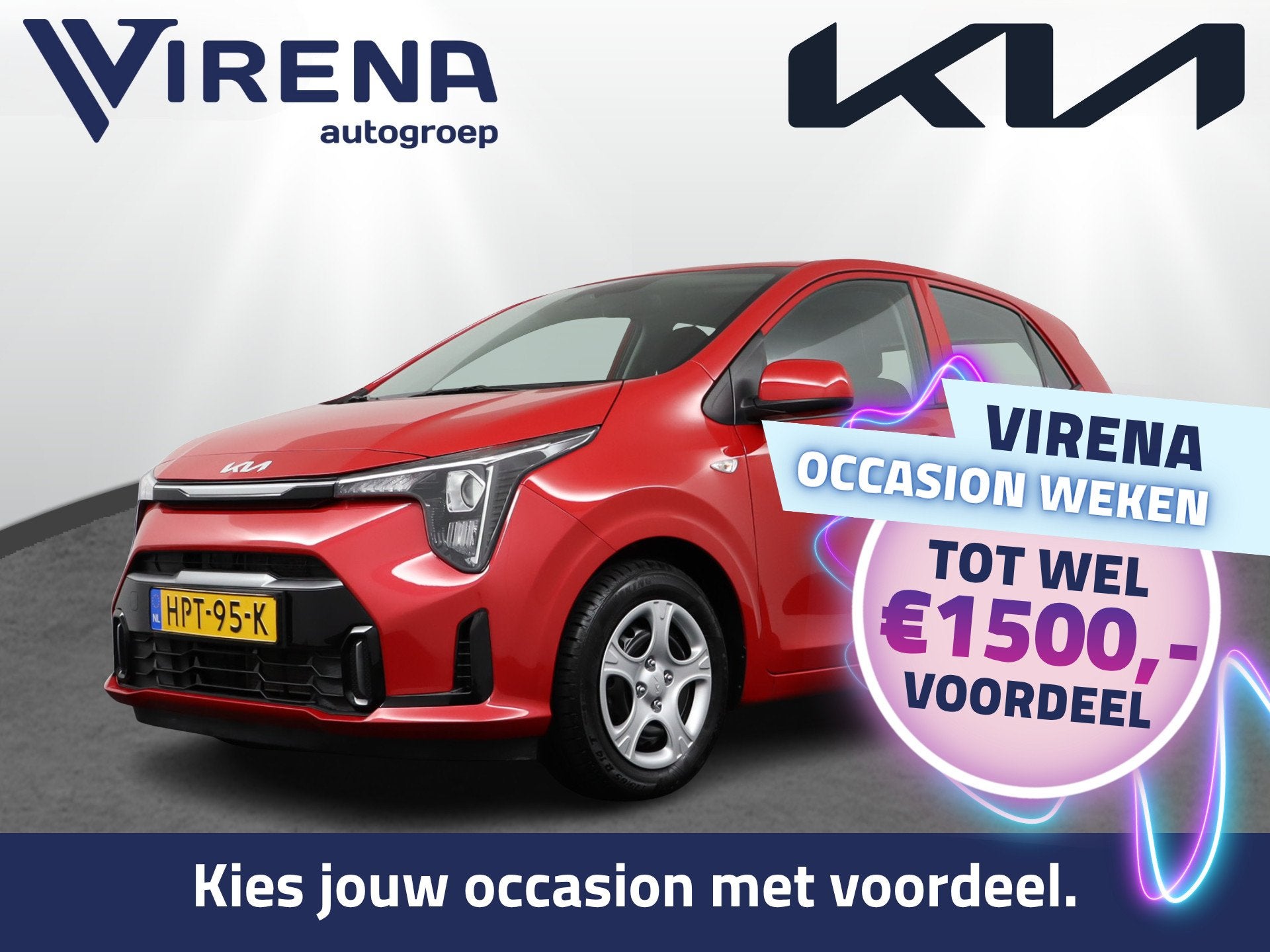 Kia Picanto 1.0 DPI DynamicLine - Camera - Airco - AppleCarp, Voorwielaandrijving, Stof, 4 stoelen, Origineel Nederlands