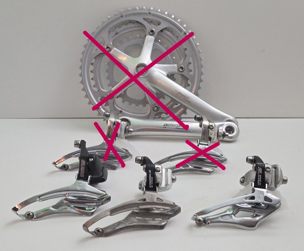 Campagnolo 3x9/10-speed  – Front Derailleurs, Gebruikt, Ophalen of Verzenden, Aluminium, Racefiets