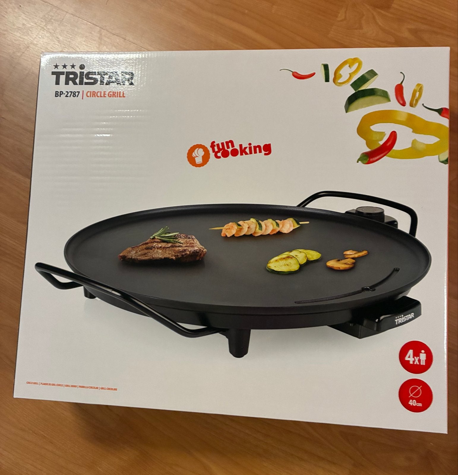 Tristar BP-2787 Circle Grill - Nieuw in doos, Witgoed en Apparatuur, Ophalen of Verzenden, Nieuw, Tafelgrill