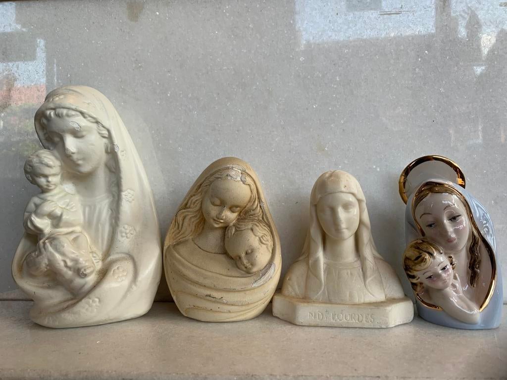 Borstbeeldjes Maria., Antiek en Kunst, Antiek | Religie, Ophalen of Verzenden