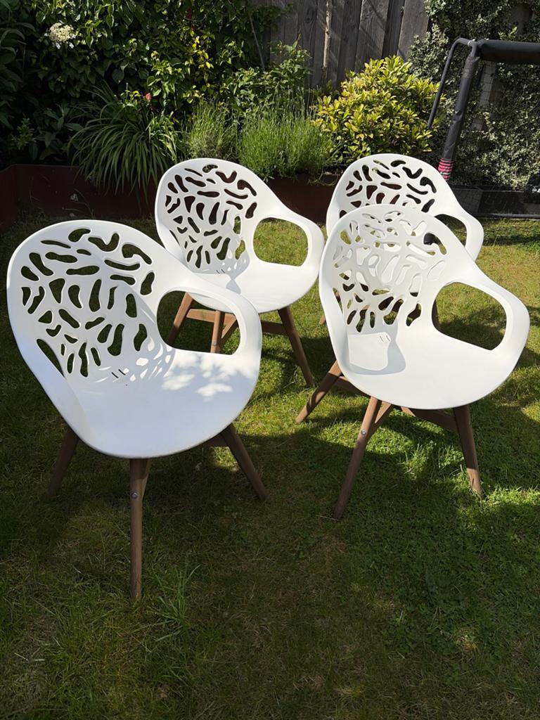 4 IKEA Kuipstoelen 30€/st, Ophalen, Gebruikt, Kunststof