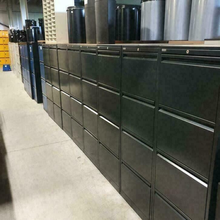 diverse stalen dossierkasten archiefkasten 4 laden kast, 5 laden of meer, Ophalen, Gebruikt, 25 tot 50 cm