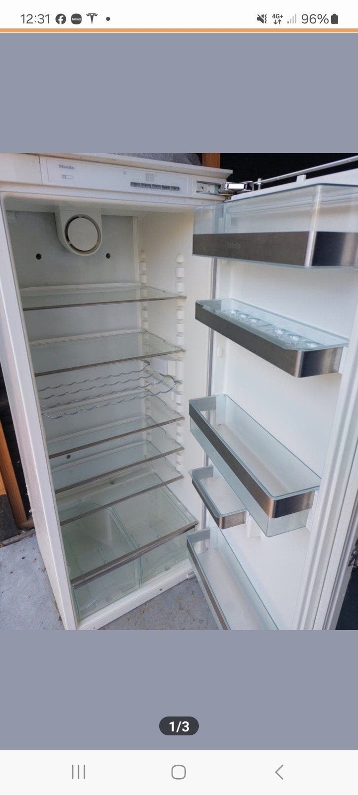 Miele Koelkast - Zo goed als nieuw, Witgoed en Apparatuur, Koelkasten en IJskasten, Ophalen, Zonder vriesvak, 200 liter of meer