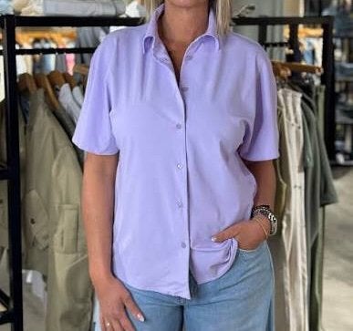 Studio Anneloes Barb blouse light lila travelstof mt M, Kleding | Dames, Ophalen of Verzenden, Zo goed als nieuw, Maat 38/40 (M)