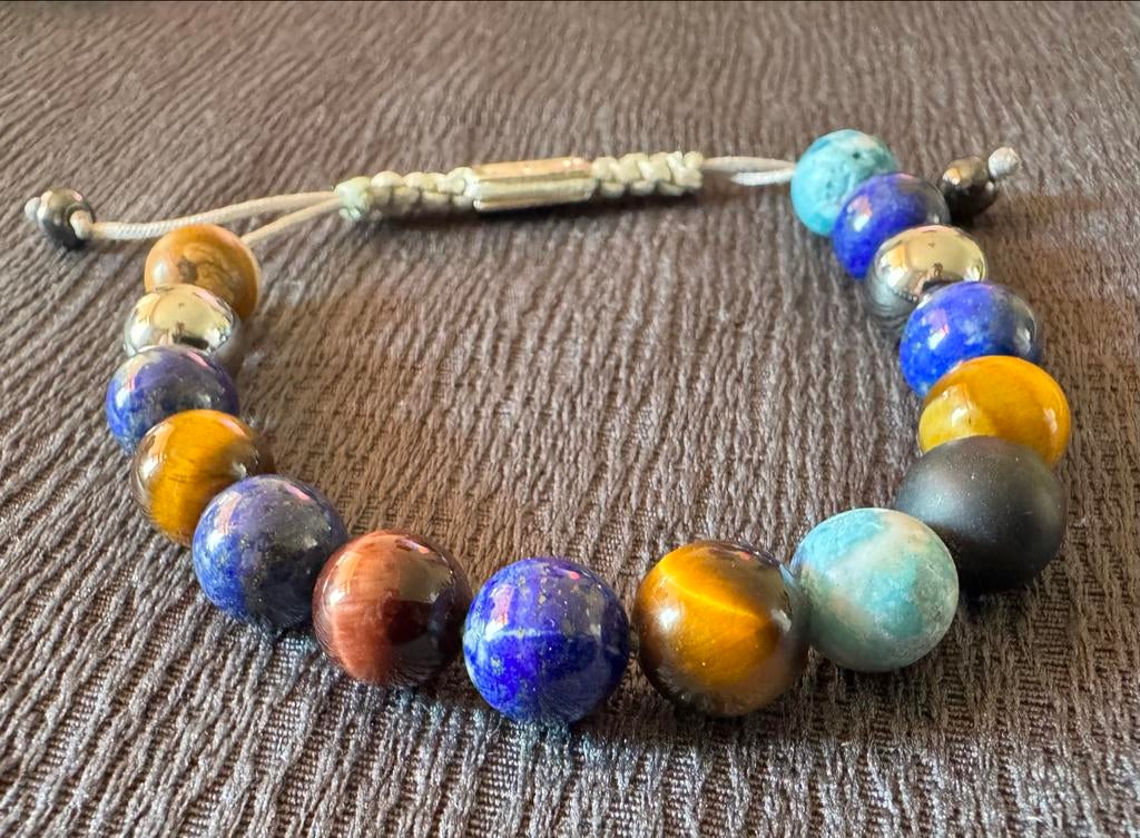 Kleurrijke Karma kralenarmband, Ophalen of Verzenden, Zo goed als nieuw, Overige kleuren, Overige materialen