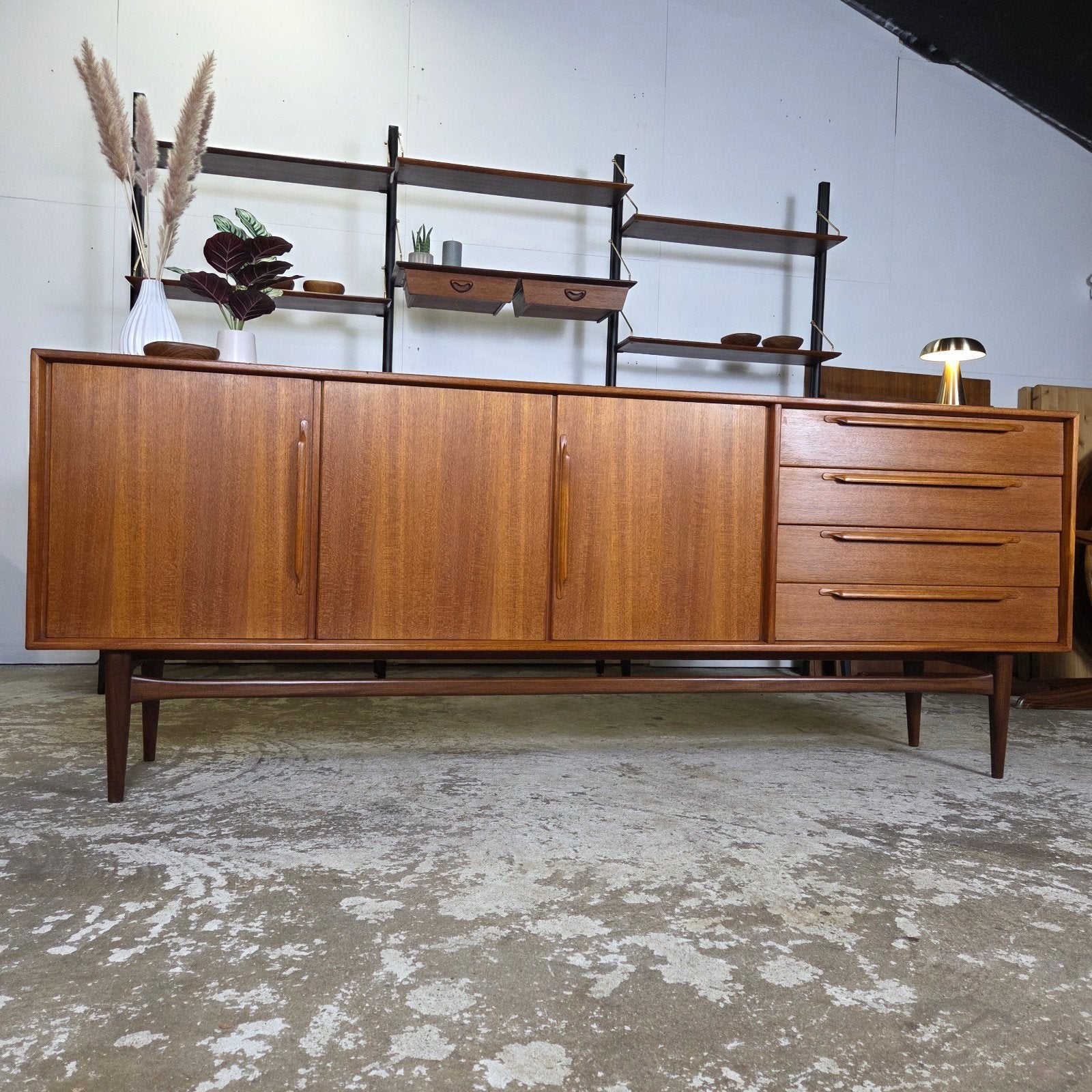 Heinrich Riestenpatt RT-214 vintage jaren 60 teak sideboard, Ophalen, Gebruikt, RT Möbel, Teakhout