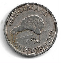 New Zeeland Florin 1949, Ophalen of Verzenden