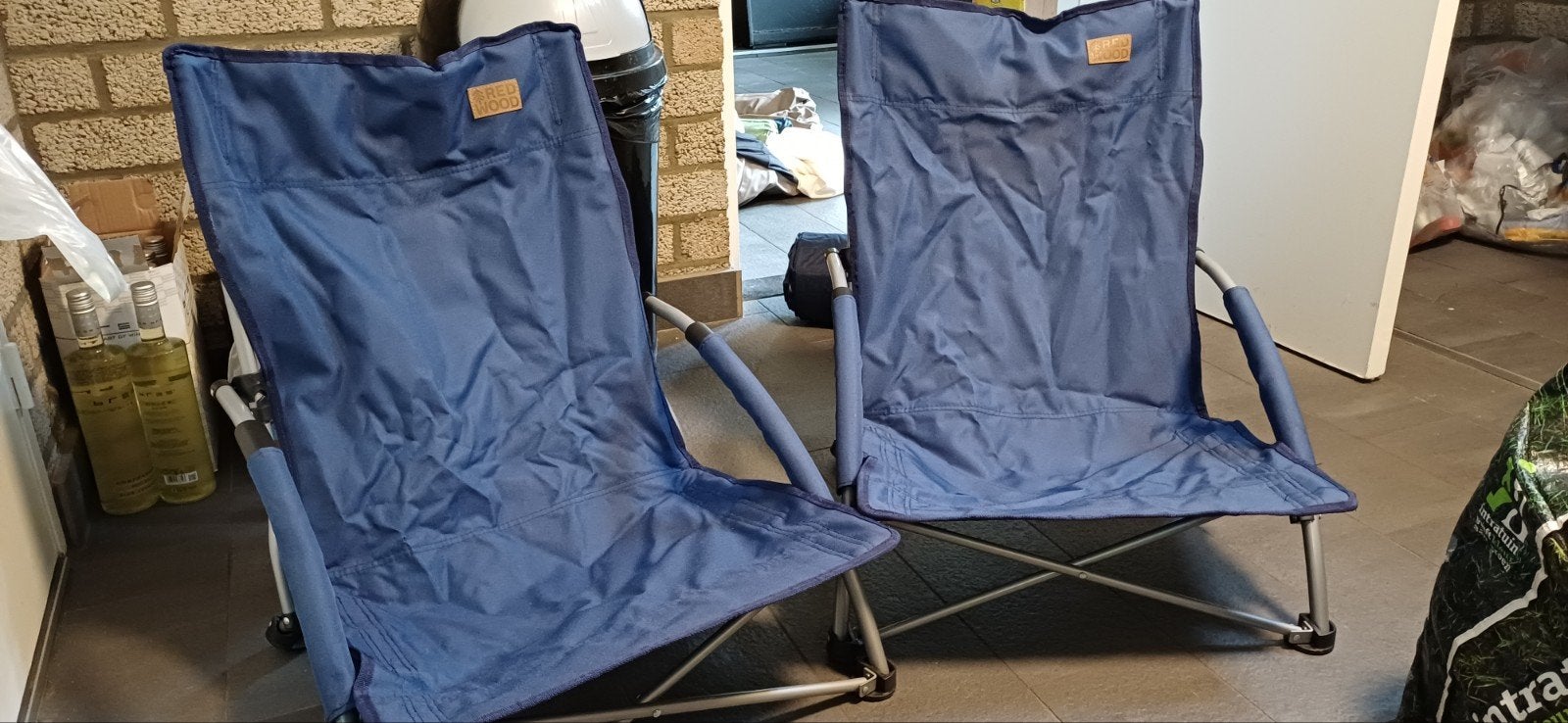 2x Opvouwbare Campingstoelen - Redwood, Caravans en Kamperen, Kampeermeubelen, Gebruikt, Campingstoel, Ophalen