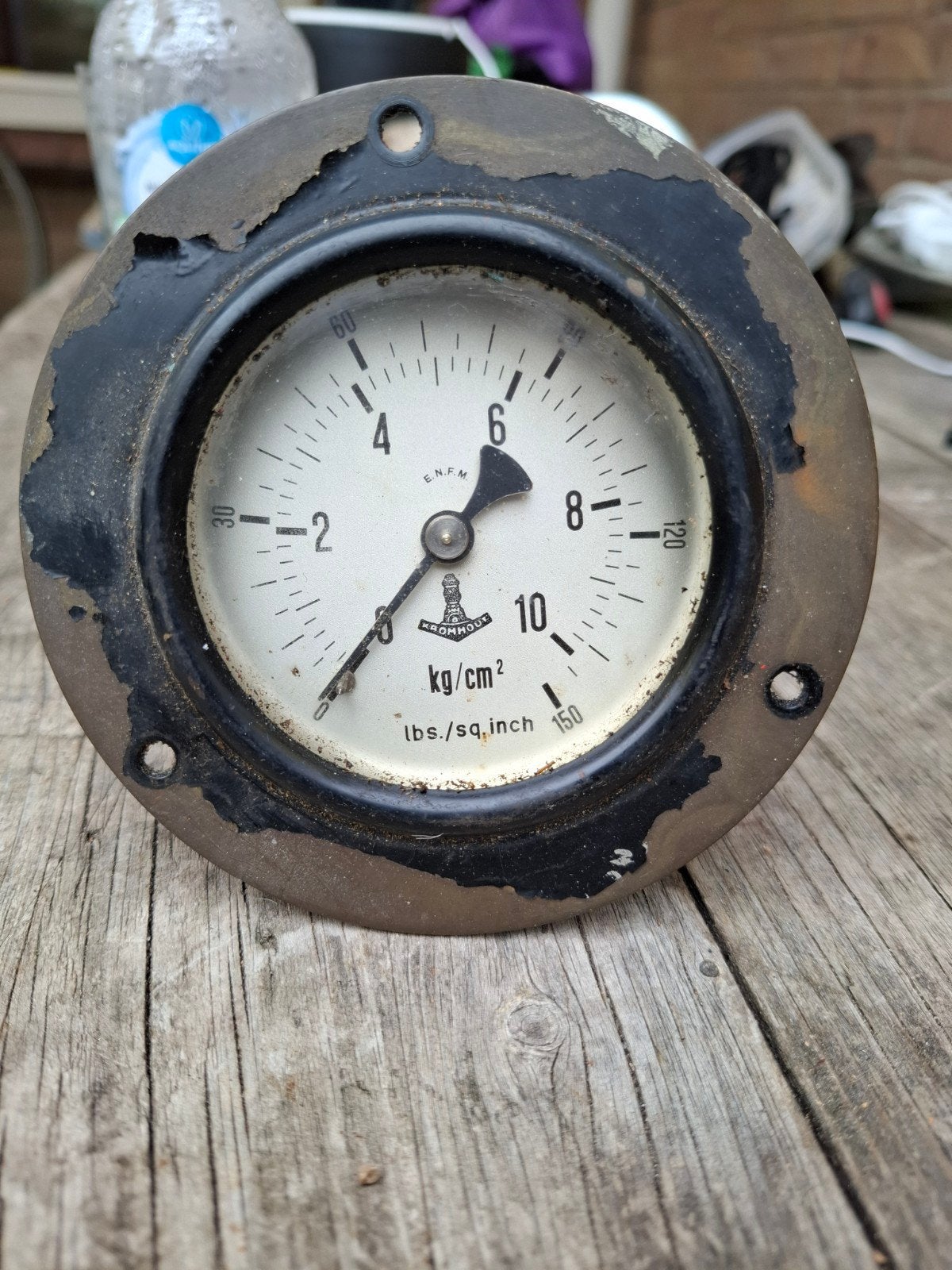 Vintage scheepsdrukmeter - Kromhout, Ophalen, Gebruikt, Motor en Techniek