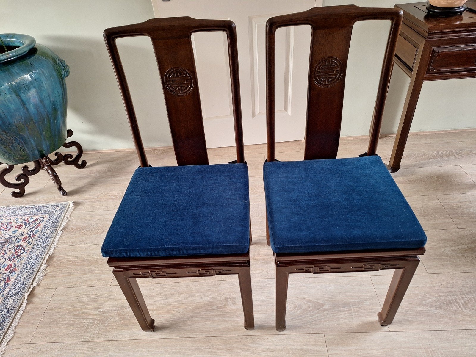 set van 8 klassieke eetkamerstoelen Rosewood, Huis en Inrichting, Ophalen, Bruin, Zo goed als nieuw, Vijf, Zes of meer stoelen