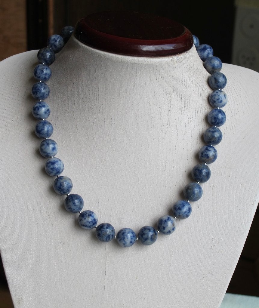 Prachtige ketting met blue spot Jaspis, Nieuw, Steen of Mineraal, Met edelsteen, Verzenden