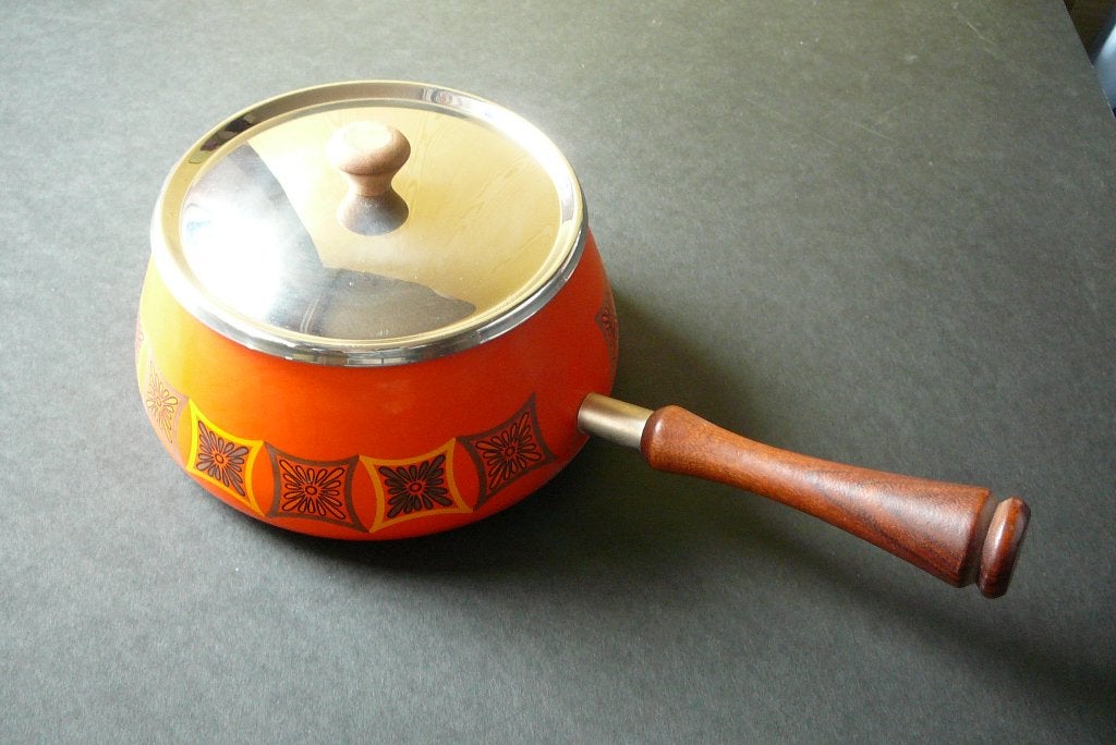 FONDUEPANNETJE ORANJE NOG NIEUW   5 EURO, Ophalen of Verzenden, Nieuw, Fonduepan