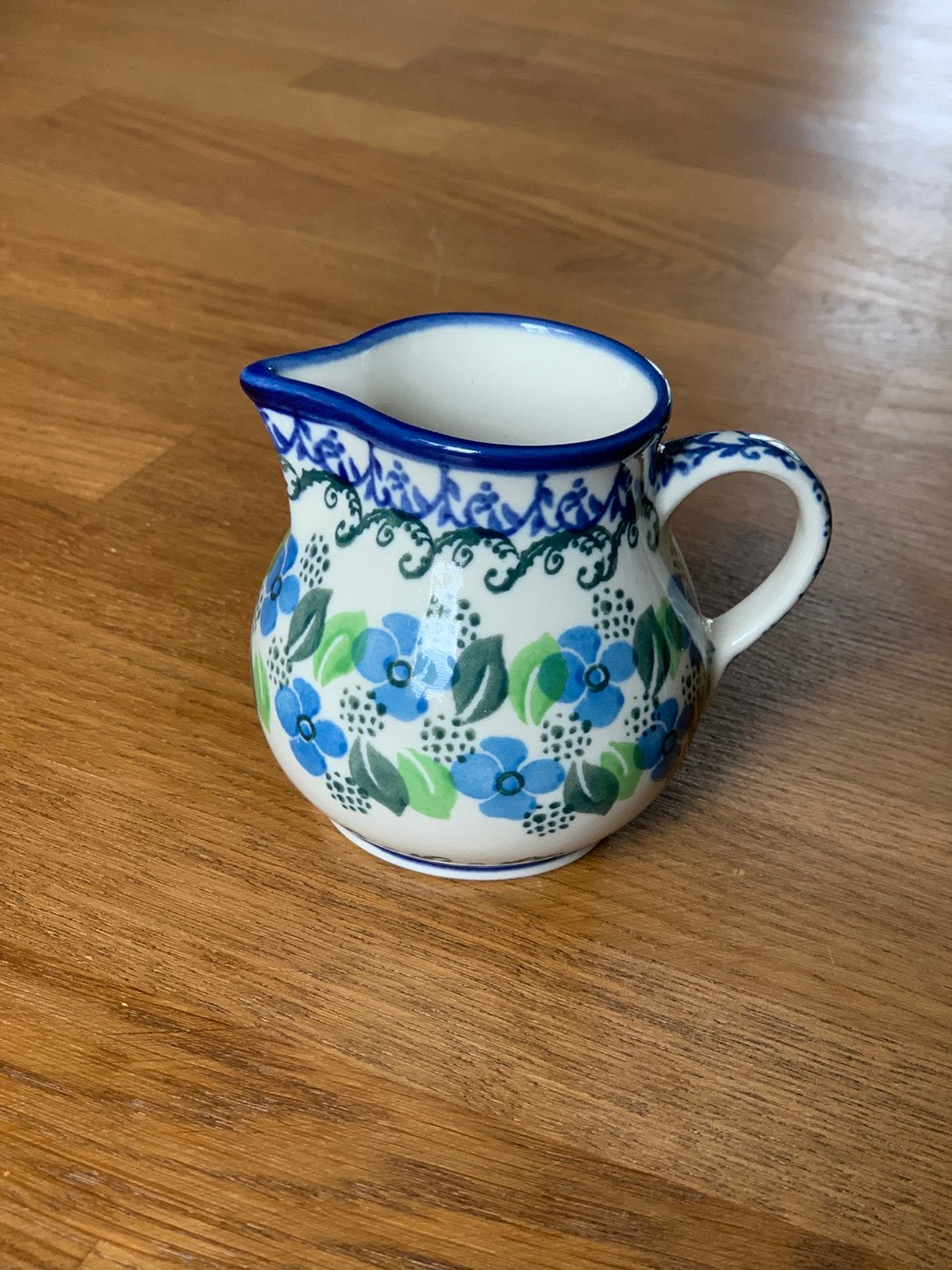 Melkkannetje van Bunzlau Boleslawiec., Huis en Inrichting, Keuken | Servies, Kan, Overige merken, Keramiek, Landelijk/Boerenbont