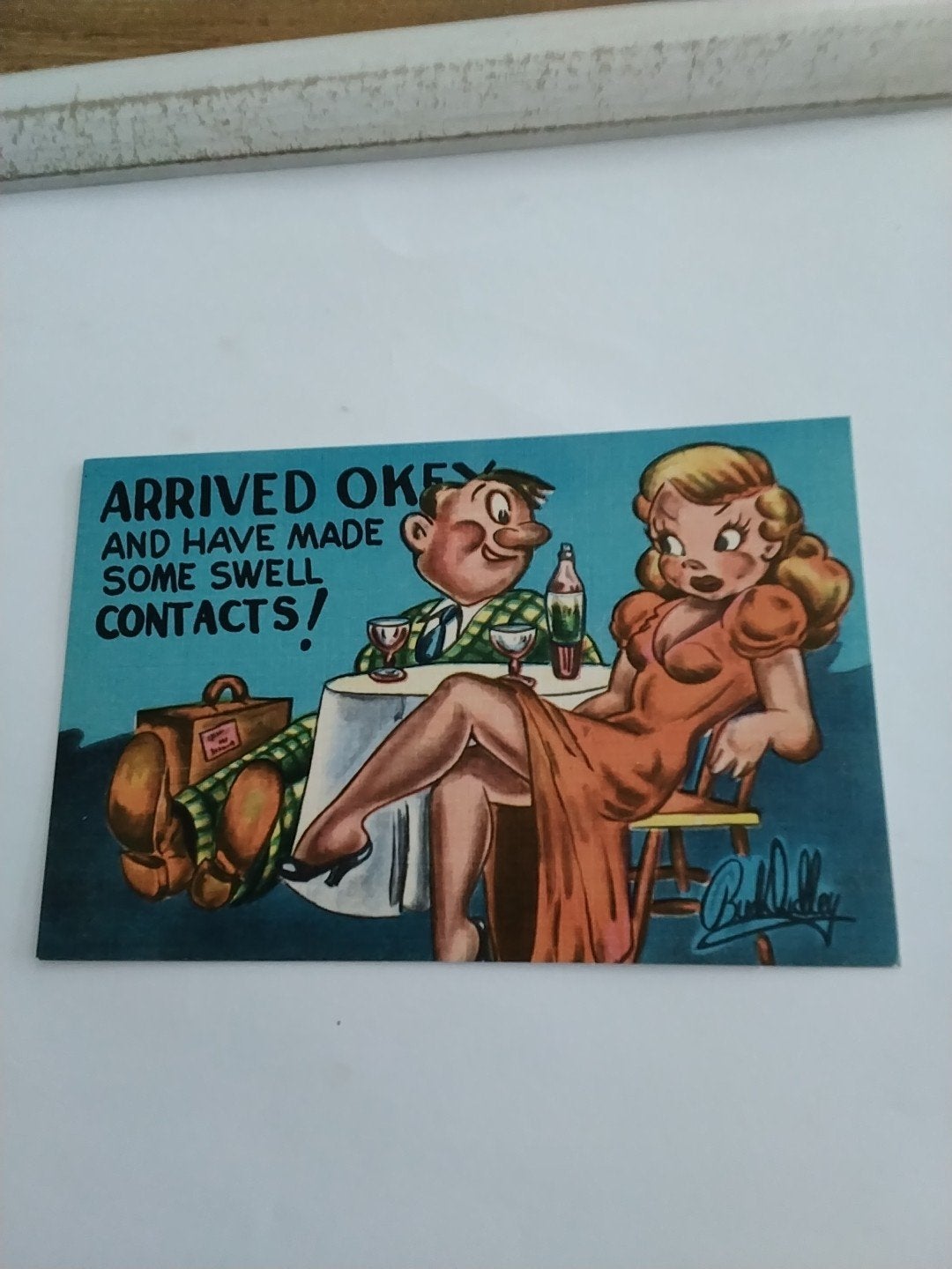 ARRIVED OKEY and have made some swell CONTACTS!, Ophalen of Verzenden, 1960 tot 1980, Overige thema's