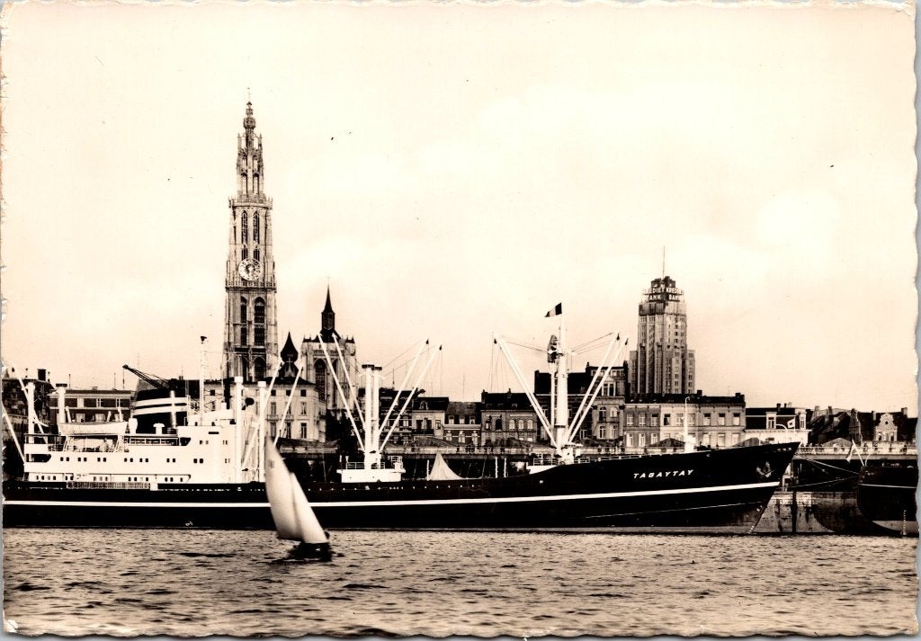Antwerpen België - 7 oude postkaarten Riviergezicht VII, Verzamelen, Ansichtkaarten | België, Verzenden, 1960 tot 1980, Gelopen