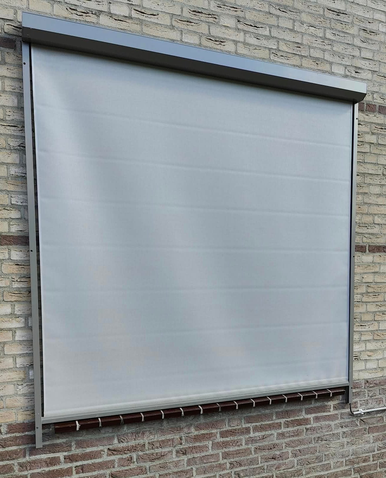 Twee elektrische screens, 196x200 en 147x200, Ophalen, 200 cm of meer, 150 tot 200 cm, Zo goed als nieuw