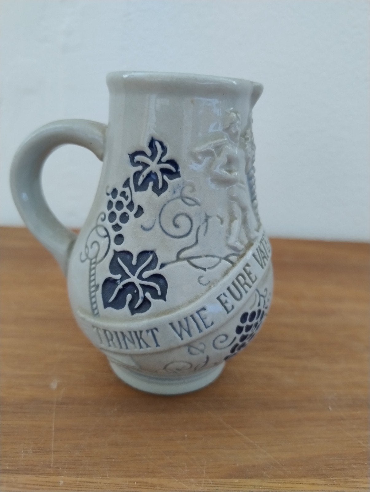 Steengoed wijn karafje, Ophalen of Verzenden, Overige kleuren, Glas, Minder dan 50 cm