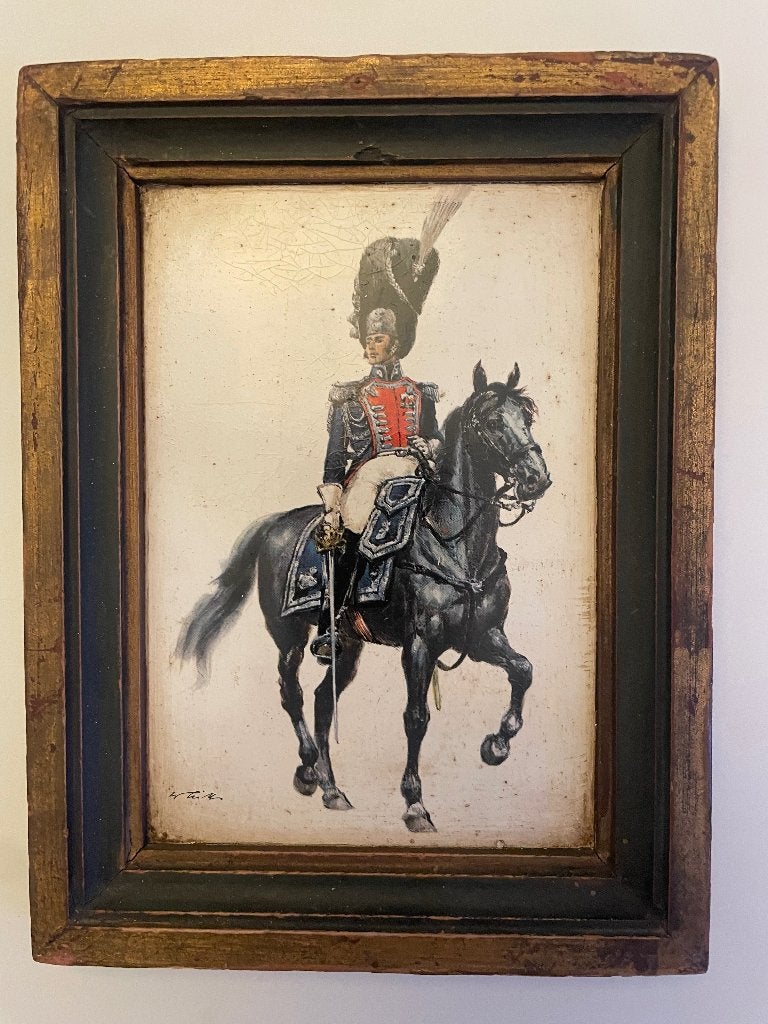 Oud kleine schilderij Wolfgang Tritt, Ophalen of Verzenden, Klassiek, Portret of Personen