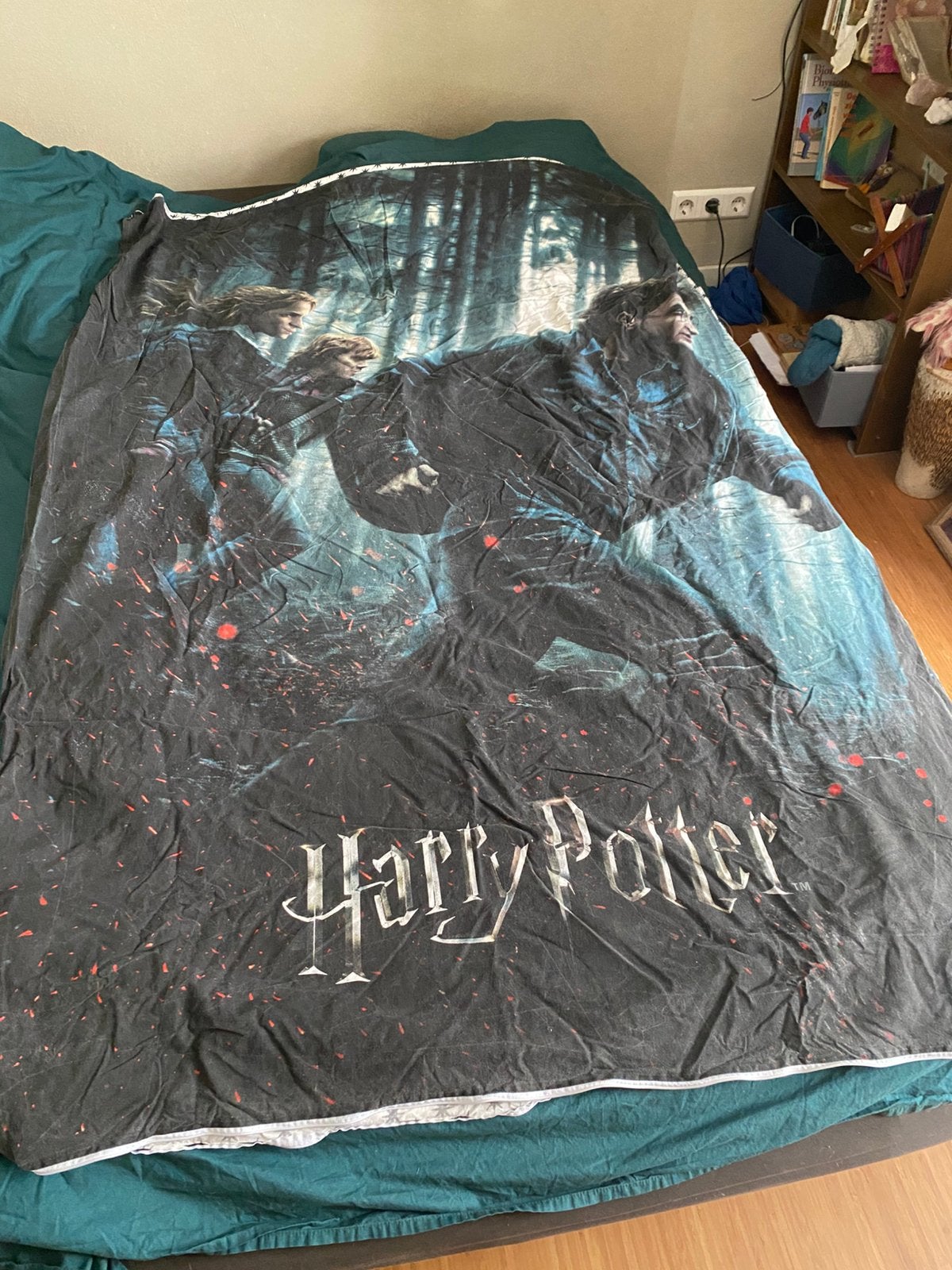 Harry Potter dekbed hoes, Gebruikt, Eenpersoons, Wit, Ophalen of Verzenden