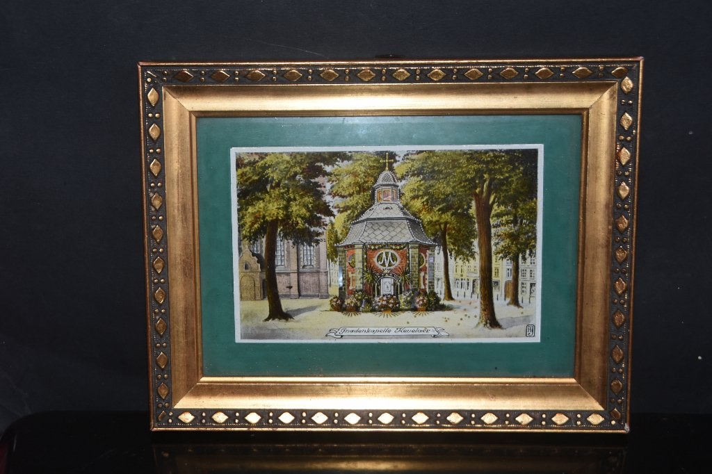 Genadekapel Kevelaer in oude lijst Maagd Maria, Antiek en Kunst, Verzenden
