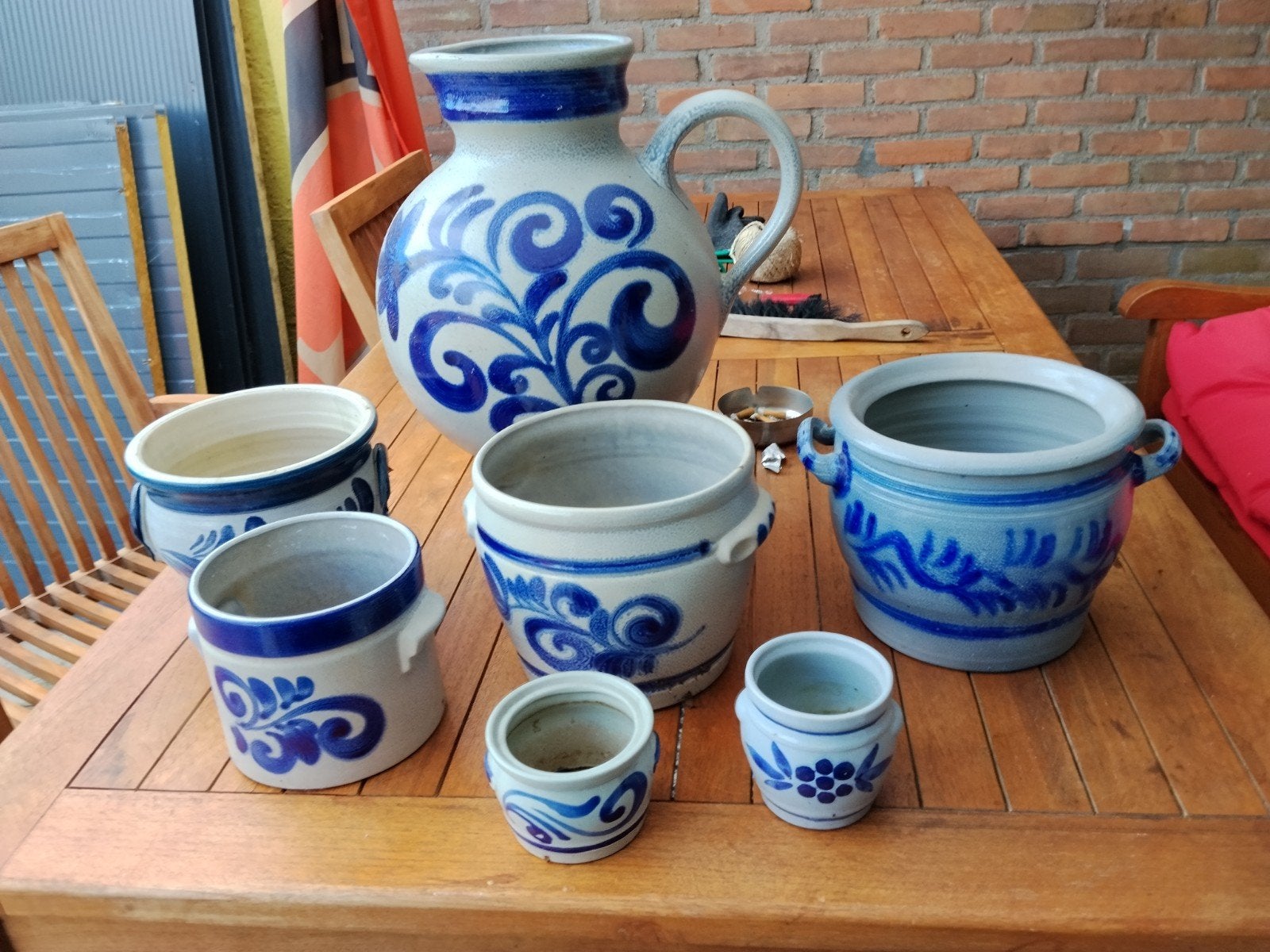 Set van 7 Keulse potten - Diverse maten en designs, Ophalen of Verzenden