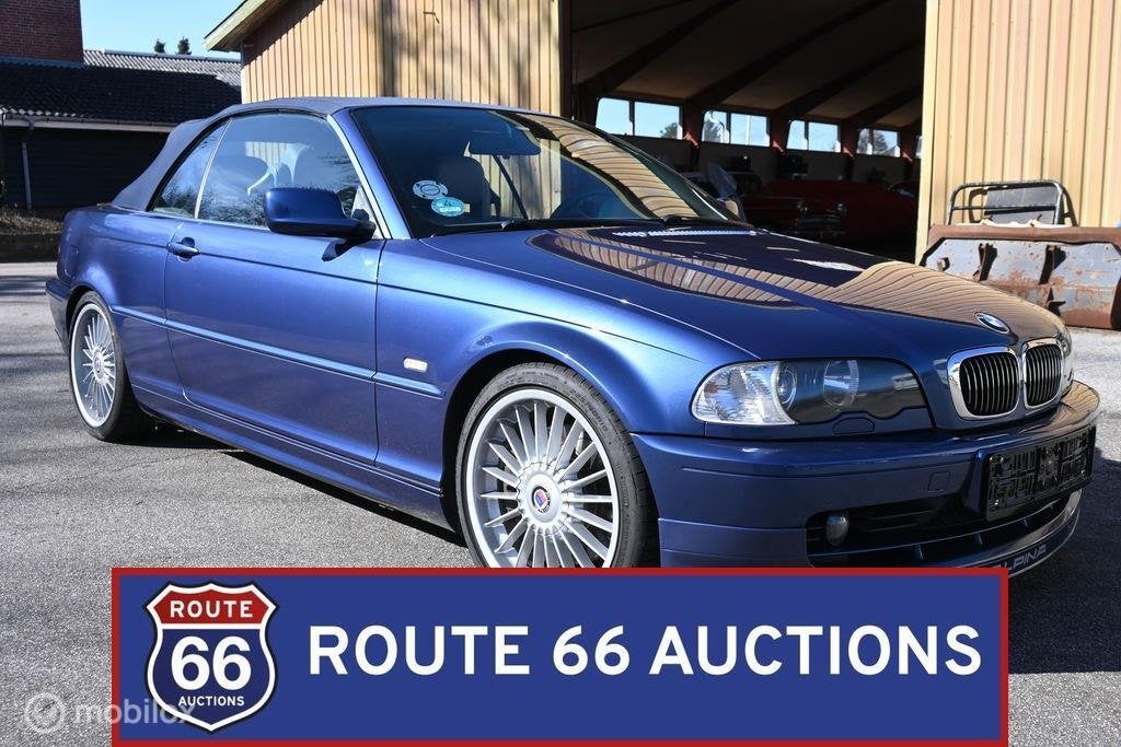 BMW Alpina B3 3.3 Cabrio | 2002 | Route 66 Auctions, Auto's, Alpina, Gebruikt, Overige carrosserieën, Zwart, B3