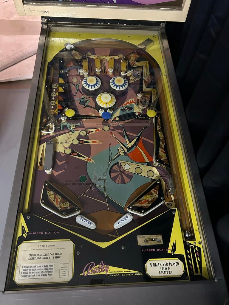 Zeldzame Antieke Flipperkast 'The Wiggler' Volledig Gerestau, Verzamelen, Automaten | Flipperkasten, Mechanisch, Bally, Ophalen of Verzenden