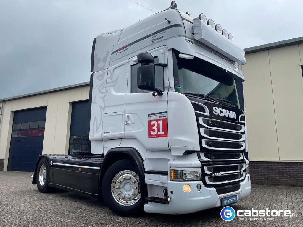 Scania R580 LA4X2 MNA Euro 6 V8 CB1434, Automaat, Achterwielaandrijving, Scania, Wit