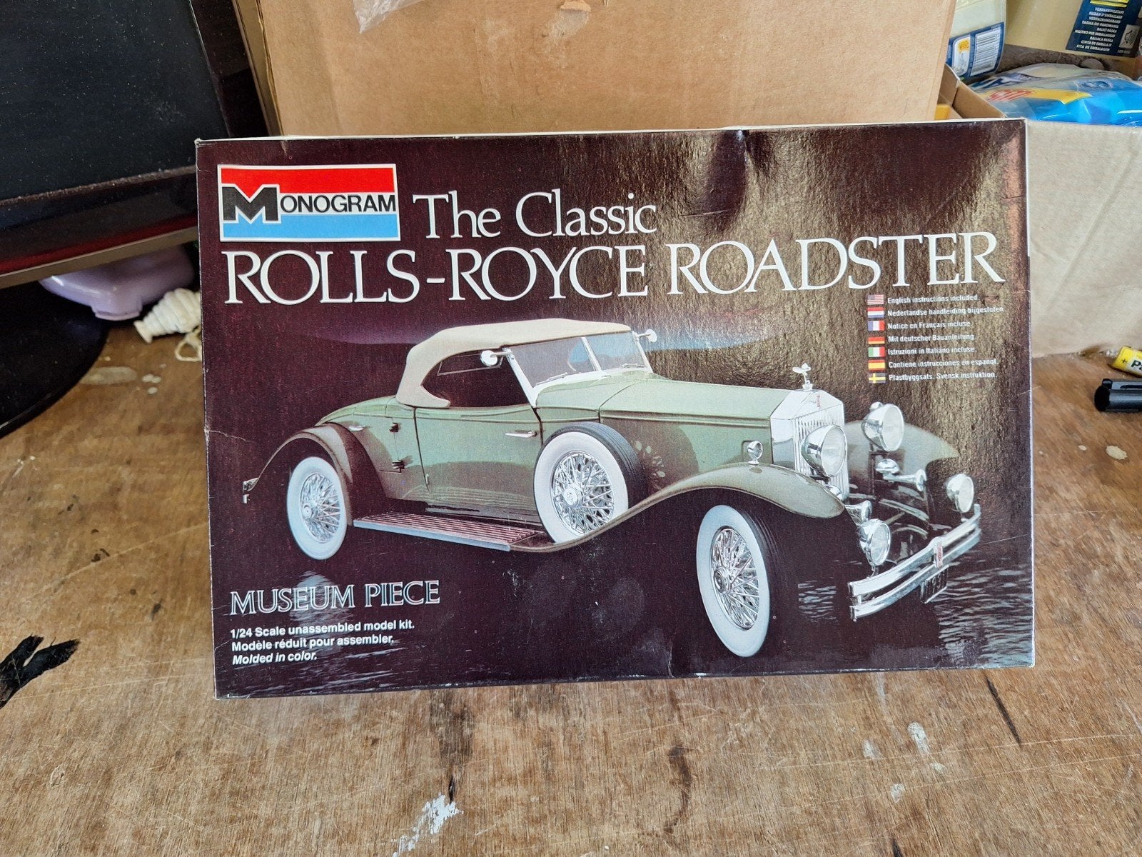 Vintage Monogram bouwmodel Rolls Royce Roadster 1:24 1982, Hobby en Vrije tijd, Ophalen of Verzenden, Groter dan 1:32, Auto, Overige merken