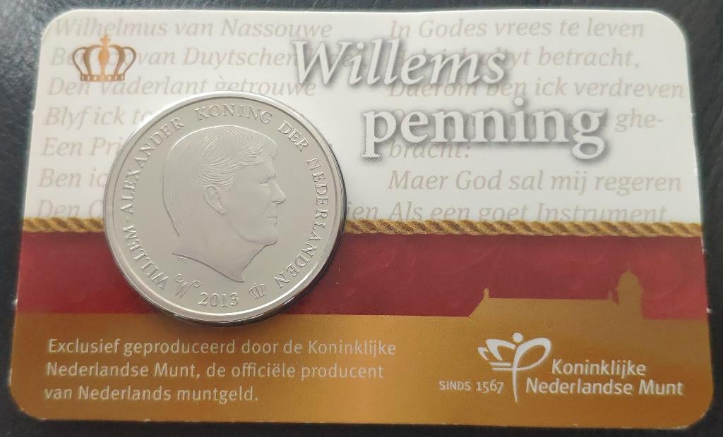 Willemspenning coincard 2013 troonswisseling KNM, Ophalen, Overige materialen, Nederland