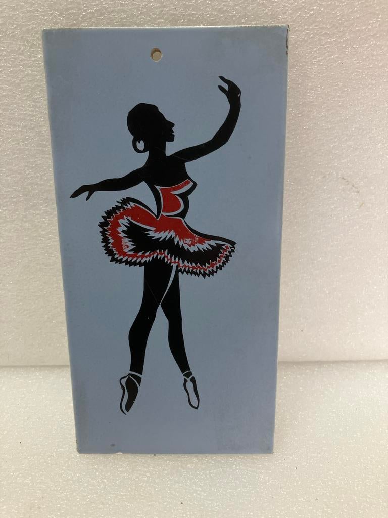 Vintage Wandtegeltje Mosa Holland met Ballerina, Ophalen of Verzenden
