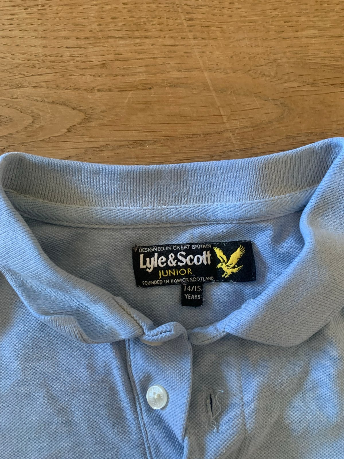 Lyle & Scott Junior Polo Shirt - Lichtblauw (14/15 jaar), Kinderen en Baby's, Kinderkleding | Maat 164, Ophalen of Verzenden, Gebruikt