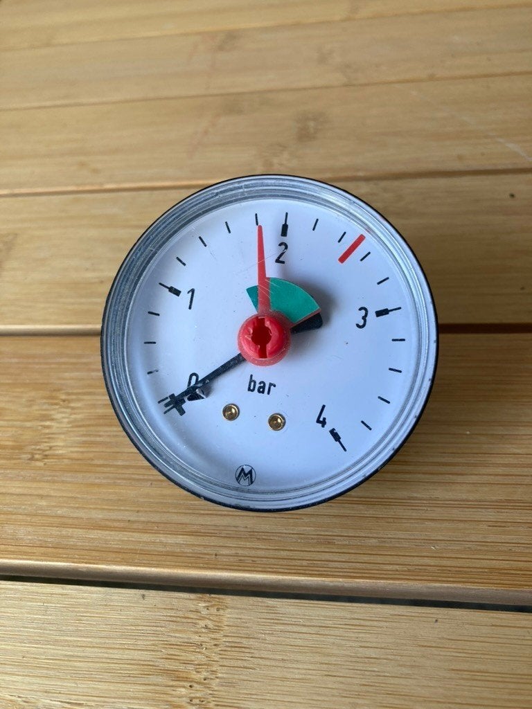 Manometer drukmeter bereik 1t/m4bar cv-materiaal verwarming, Overige materialen, Overige typen, Nieuw, Ophalen of Verzenden