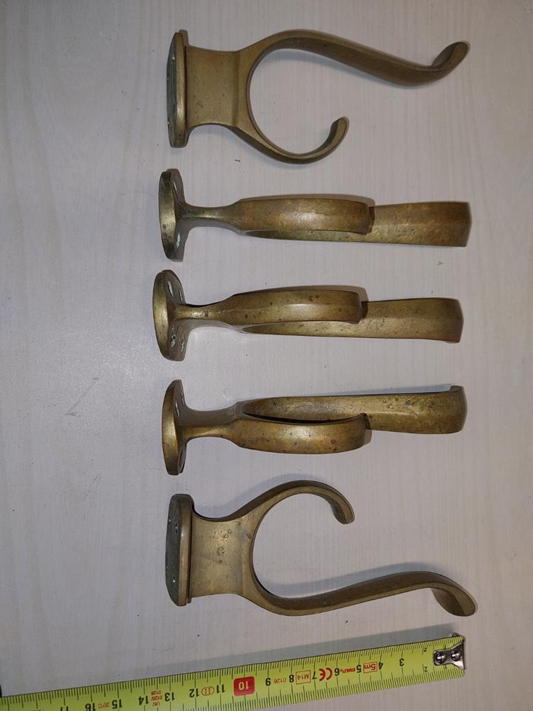 Antieke Messing/Bronzen Jashaken - Victoriaans/Art Nouveau, Ophalen of Verzenden