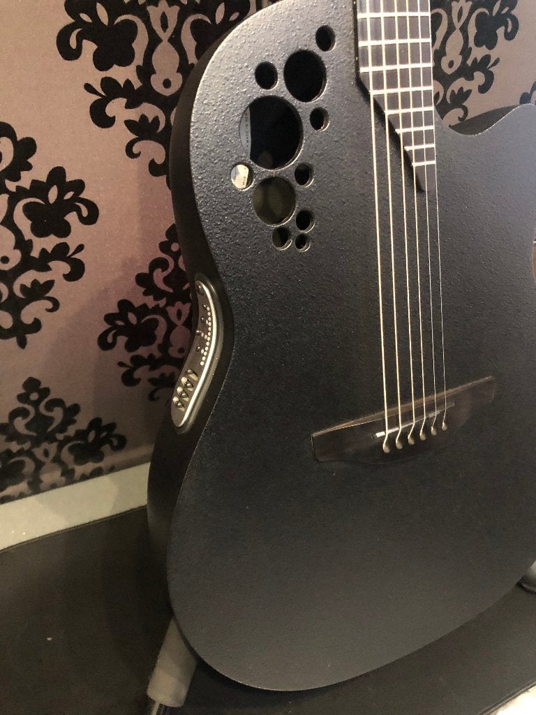 Ovation Elite T 1778T - Black OP-PRO Preamp + CASE, Ophalen, Gebruikt, Hollow body, Overige merken